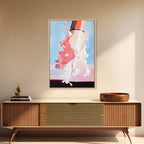 Cosmic Blast Sci-Fi Painting - Framed Canvas Print, Futuristic Wall Art, Modern Home Decor, Space Exploration Artwork