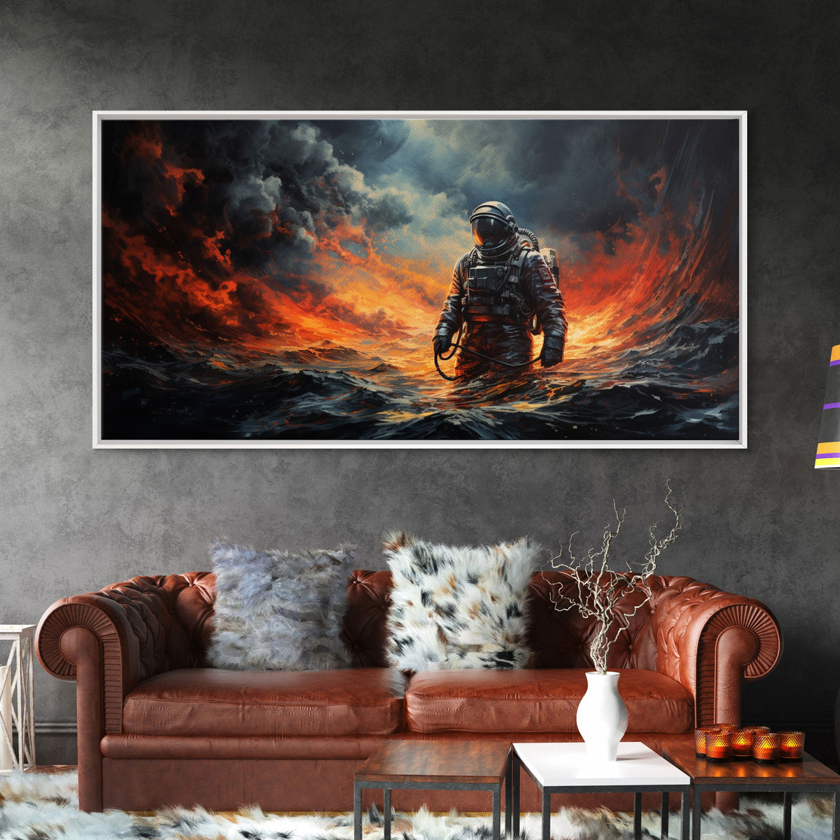 Astronaut on an Alien Planet - Sci-fi Wall Art - Frame Canvast Art