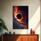 Amazing Black Hole Canvas Wall Art - Original Sci-Fi Art
