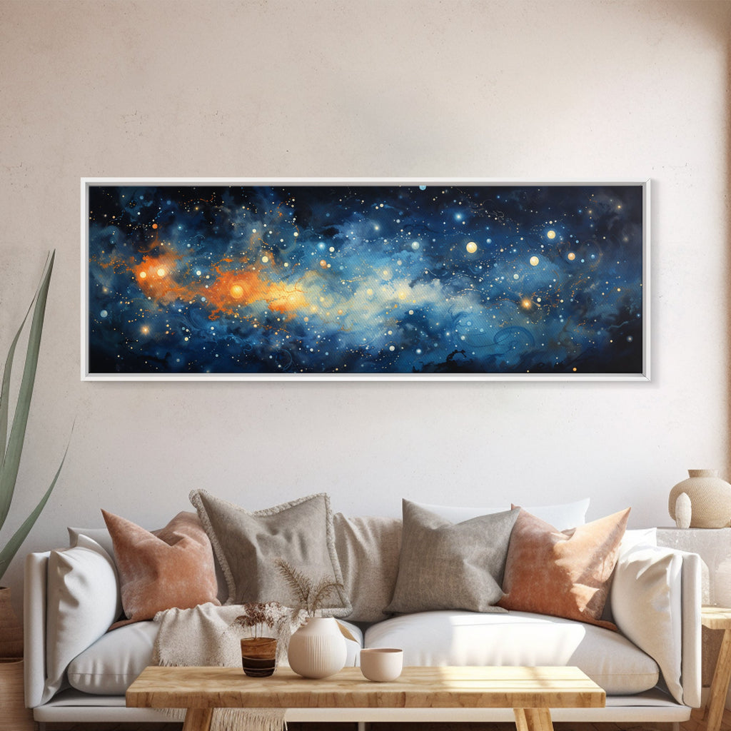 Framed Canvas Print Of The Universe - Ultra-Wide Galaxy Print