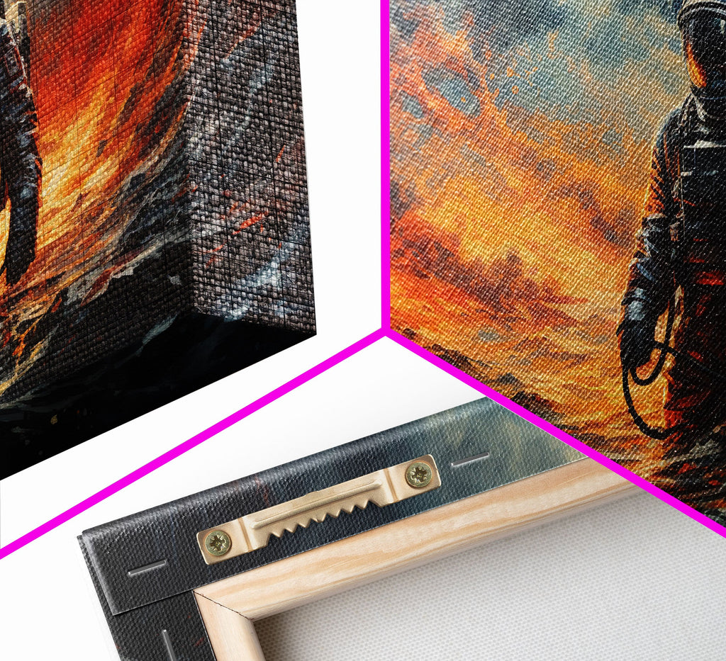 Astronaut on an Alien Planet - Sci-fi Wall Art - Frame Canvast Art