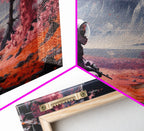 Astronaut Stranded on an Alien Planet - Sci-fi Wall Art - Frame Canvas Image