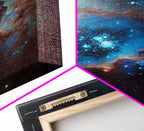 The Stars Glow At Night - Watercolor Space Painting - Framed Canvas Print