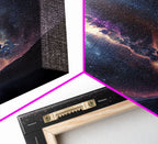 Milky Way Galaxy Over a Desert Night Sky - Framed Canvas Print