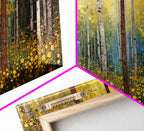 Forest Wall Art - Trees Art Print - Wildflowers - 3 Piece Wall Art in Multiple Sizes