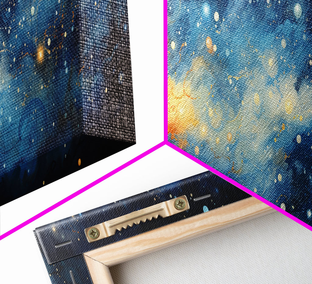 Framed Canvas Print Of The Universe - Ultra-Wide Galaxy Print