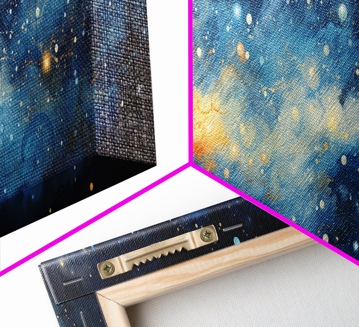 Framed Canvas Print Of The Universe - Ultra-Wide Galaxy Print