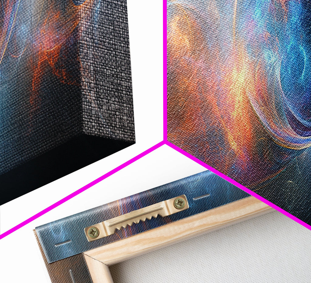 Vibrant Abstract Space Scene - Panoramic Canvas Print for the Home or Office