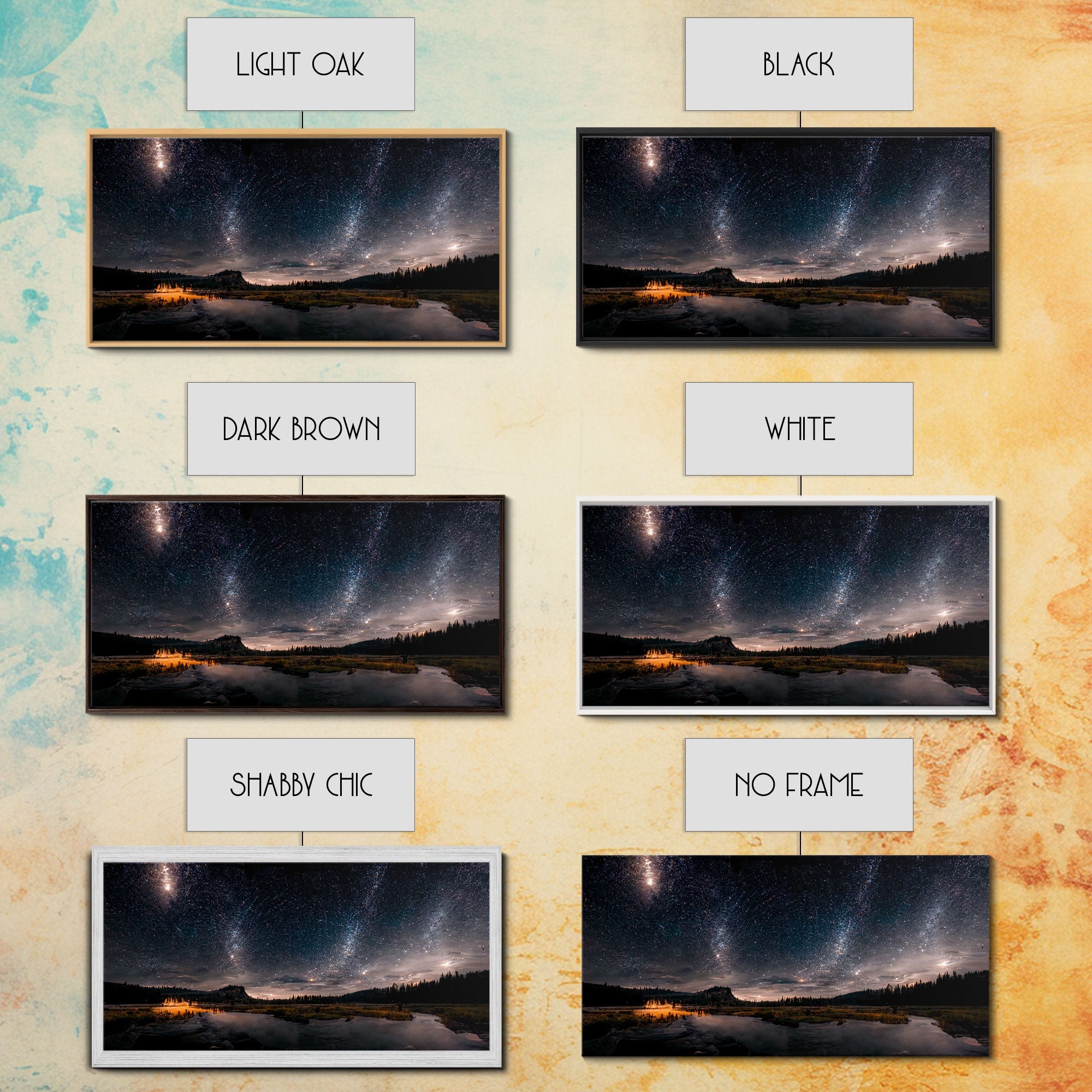 Stars Night Sky - Galaxy Print - Wall Poster in Multiple Sizes