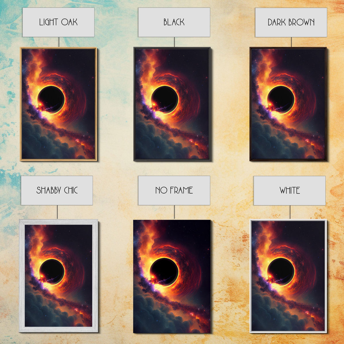 Amazing Black Hole Canvas Wall Art - Original Sci-Fi Art