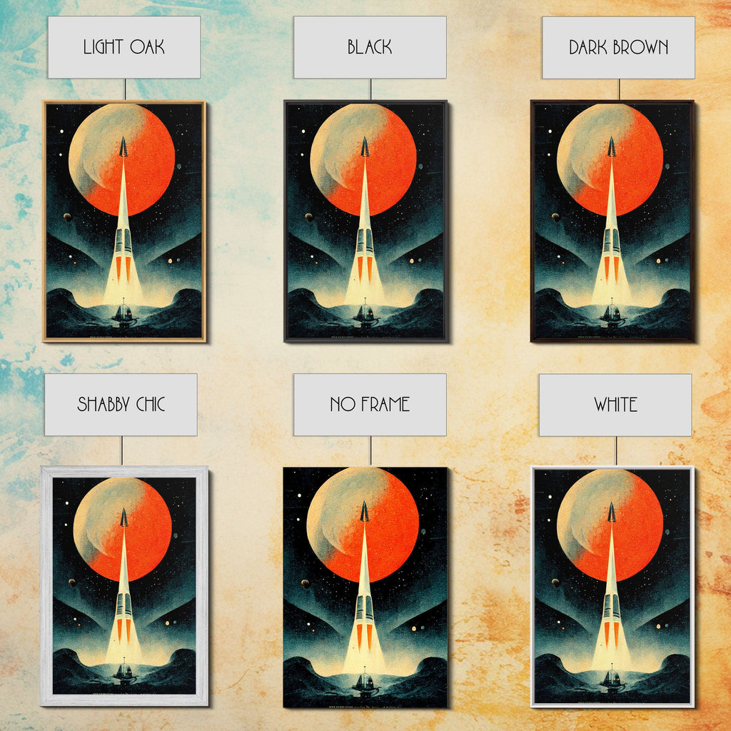 Art Deco Style Spaceship - Science Fiction Canvas Print