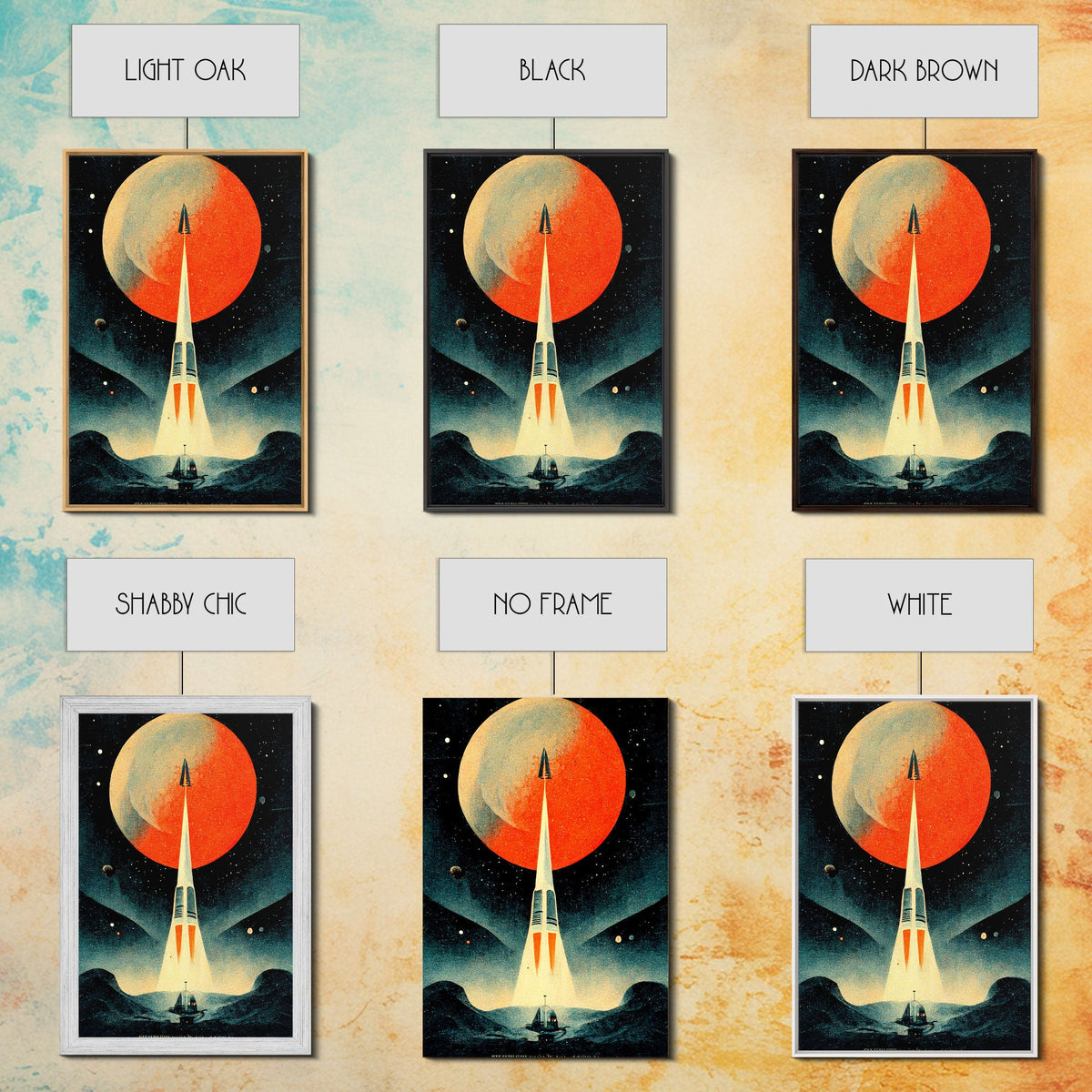 Art Deco Style Spaceship - Science Fiction Canvas Print