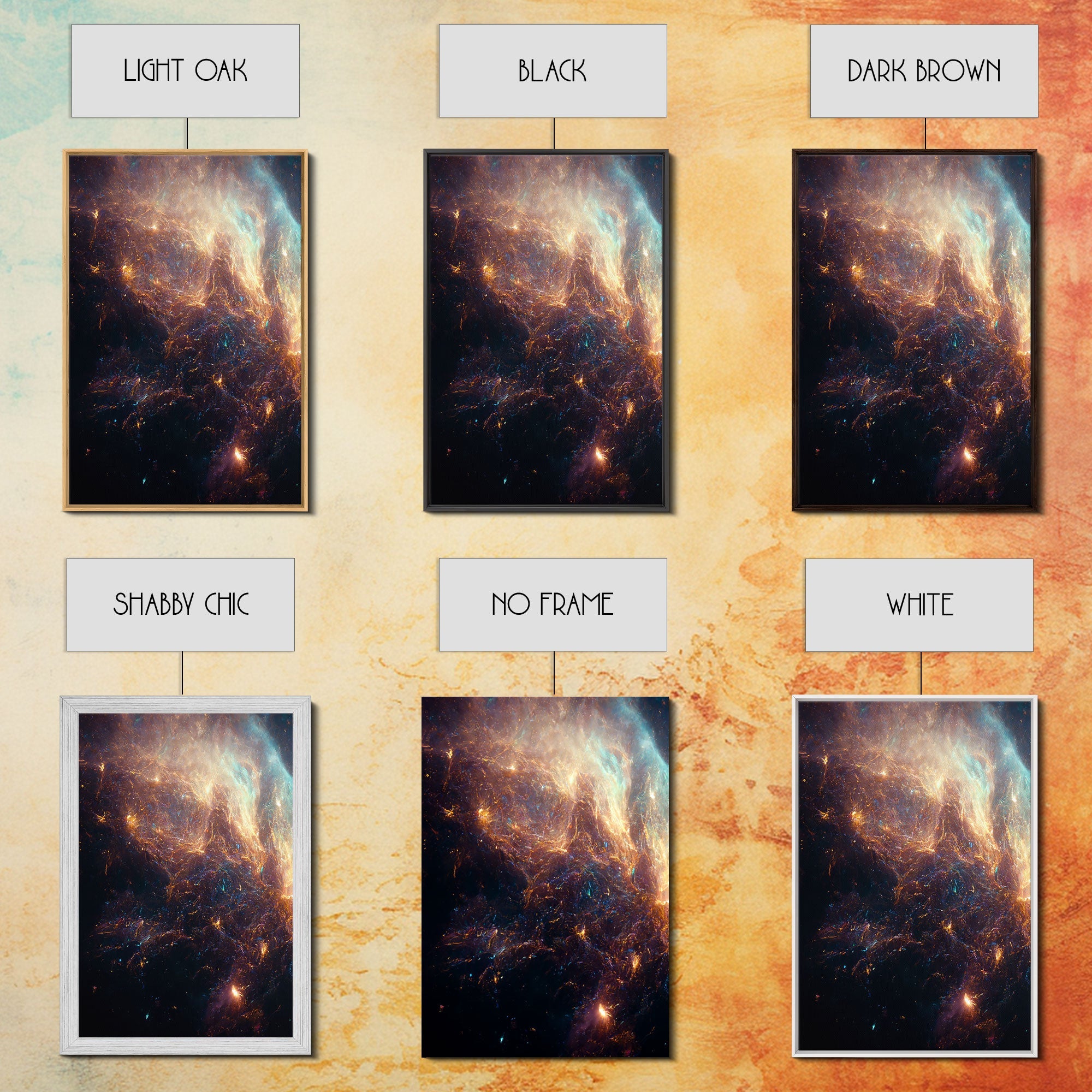 Galaxy of Stars - Canvas Print - 3 Piece Wall Art - Multiple Sizes