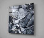 Abstract black and white wall art with gold accents for modern home decor