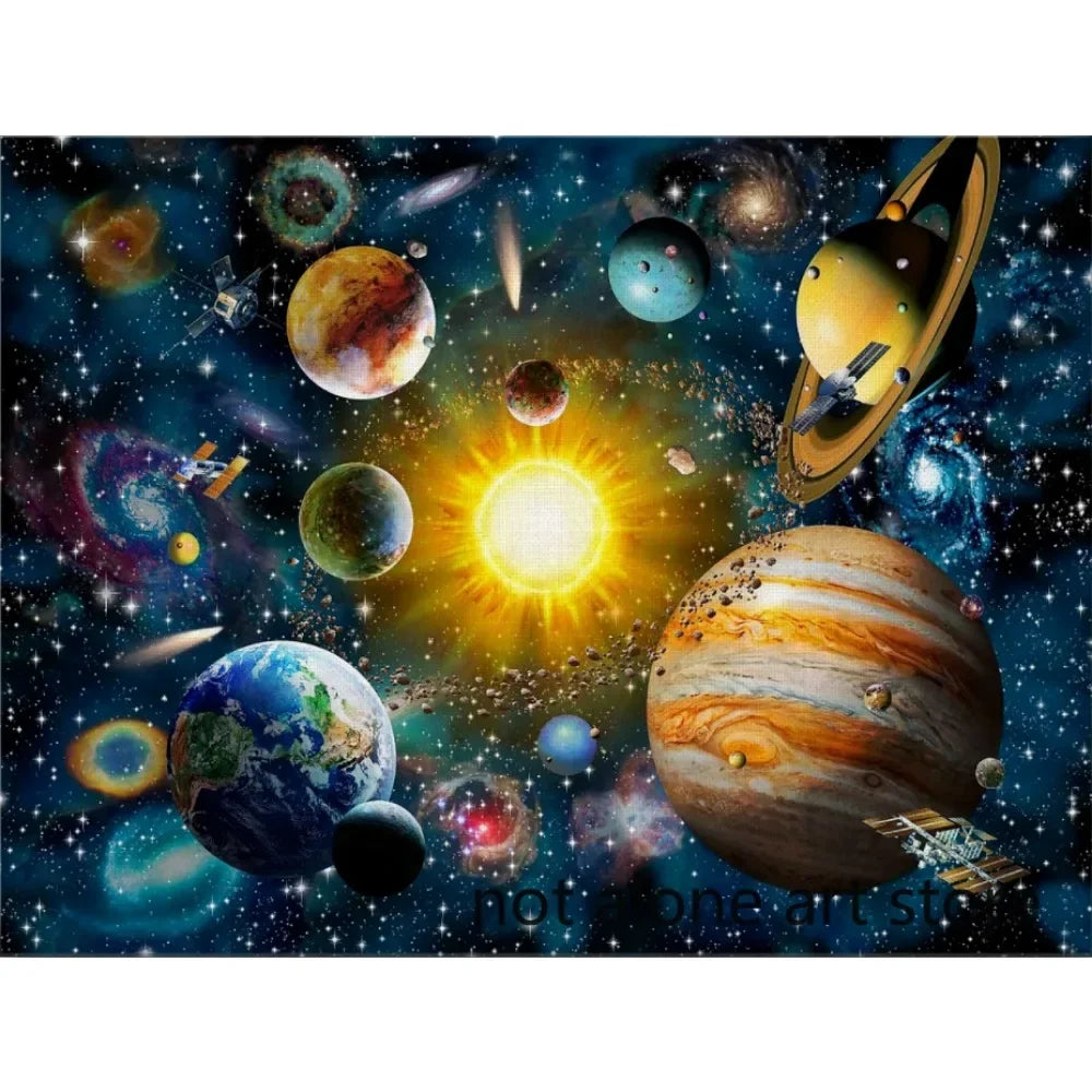 Solar System Poster - Planets Canvas Print - Living Room Art