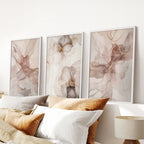 Minimalist Abstract Watercolor Triptych - Multiple Sizes