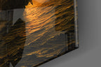 Red Storm Glass Wall Art  || Designer Collection