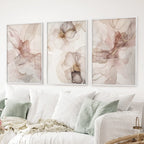 Minimalist Abstract Watercolor Triptych - Multiple Sizes
