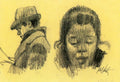 Winter Commuters - Sketches of El Riders - Signed and Numbered by the Artist